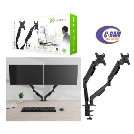 Soporte Dual Monitores Ajus KMM-410 Klip Xtreme