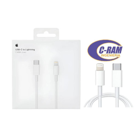 Cable Origina Apple USB-C a Lightning 1Mts Blanco