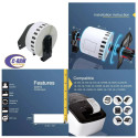 Rollo Mas Soporte Etiquetas Dk 2210  29mmx30 48mts
