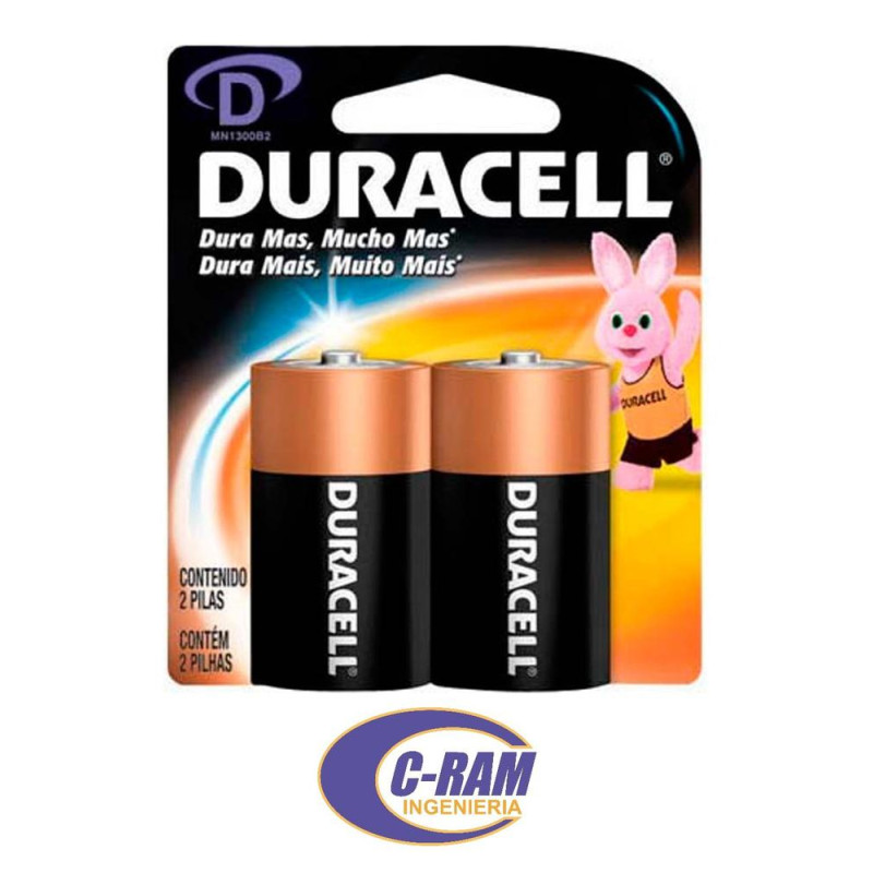 2 Pila Alcalina D2 1 5V Alkalina Duracell