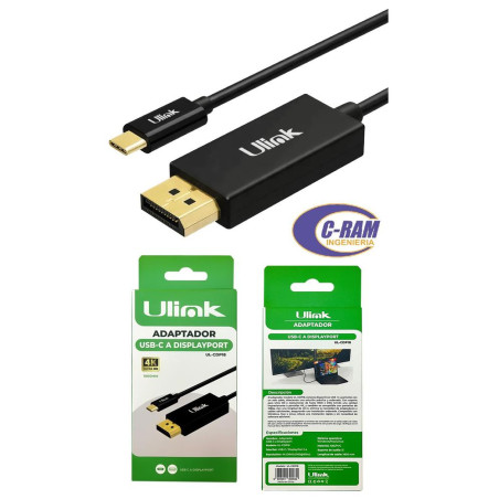 Adaptador USB-C A Displayport 4K 60Hz Ulink