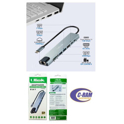 Adaptador Multifuncional USB-C a 8 en 1 Ulink