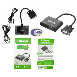 Conversor VGA a HDMI / VGA Con Audio 3 5 Ulink 