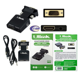 Conversor Portable VGA Audio a HDMI Ulink 