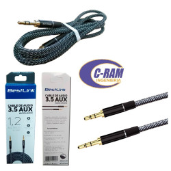 Cable de Audio 3 5mm a 3 5mm 1 2mts Negro BestLink