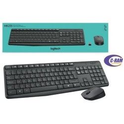 Kit Teclado y Mouse Inalámbrico Logitech Mk235