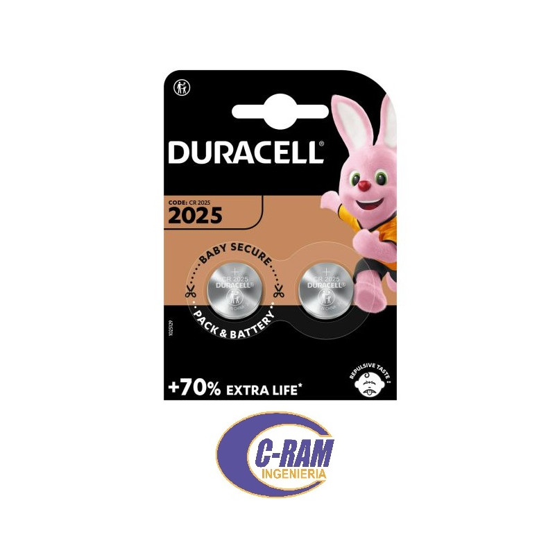 Pila CR2025 3V Lithum Bateria Duracell