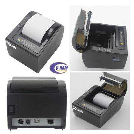 Impresora térmica Papel 80mm USB y LAN Utek