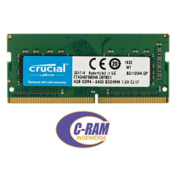  Memoria 4GB DDR4-2400 SODIMM 1 2V CL17 Crucial