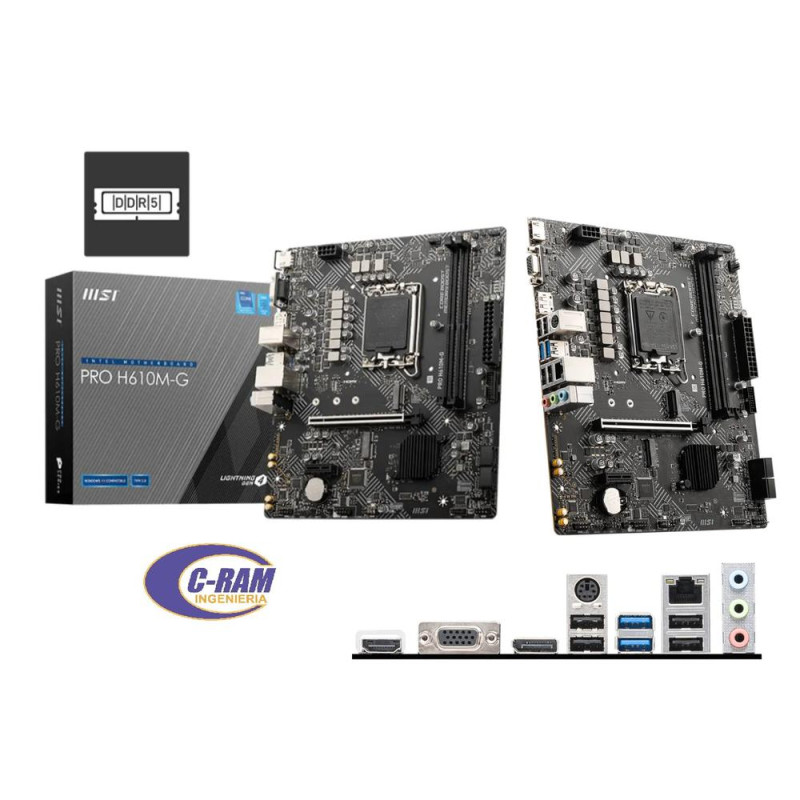 Placa Madre Pro H610M-G DDR5 Intel Lga 1700 MSI
