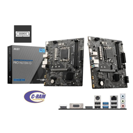 Placa Madre Pro H610M-G DDR5 Intel Lga 1700 MSI