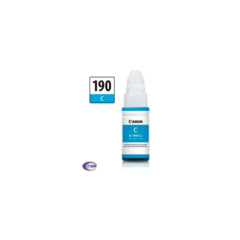 Botella Tinta GI-190 Cyan 70Ml Original CANON