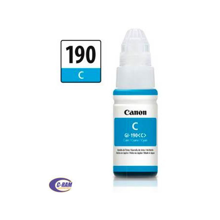 Botella Tinta GI-190 Cyan 70Ml Original CANON