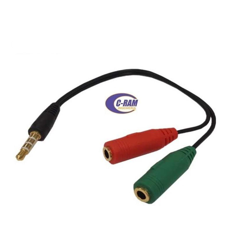 Cable de Audio 3 5mm Macho a Microfono y Audifono