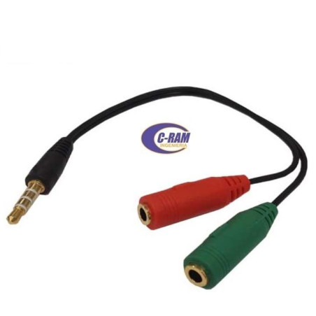 Cable de Audio 3 5mm Macho a Microfono y Audifono
