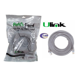 Cable Patch Cat6 Certificado 25 mts Gris Ulink 