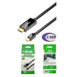 Adaptador Cable Video Mini DisplayPort a HDMI 1 8M