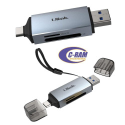 Lector Memoria Dual USB-A/C a Tarjetas SD/Micro SD