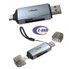Lector Memoria Dual USB-A/C a Tarjetas SD/Micro SD