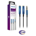 Cable Audio 3 5mm Macho a 2 Salidas 3 5mm Hembra 