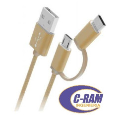 Cable Carga y Datos USB-A a USB-C   Micro USB  
