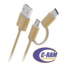 Cable Carga y Datos USB-A a USB-C   Micro USB  