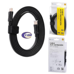 Cable HDMI 2 0  4K  2mts Negro Tecmaster 