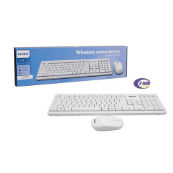 Kit Teclado/Mouse Inalámbrico C314 Blanco Philips 