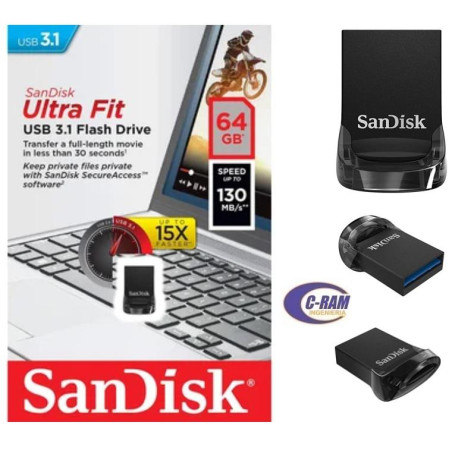 Memoria Ultra FIT 64GB USB Sandisk 