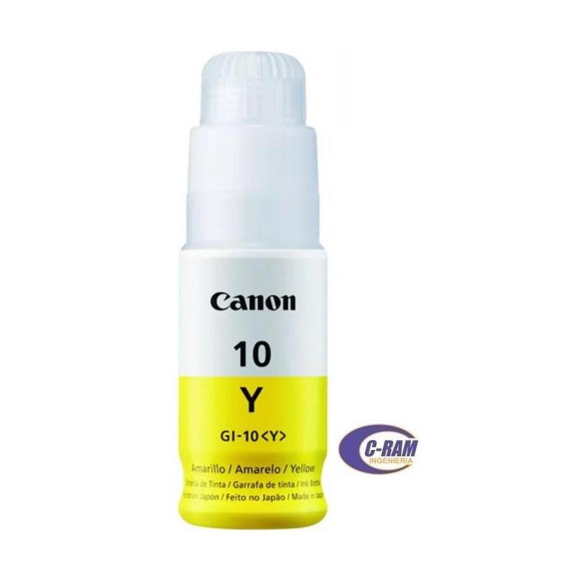 Botella de Tinta  GI-10 Yellow Amarillo 70ml Canon