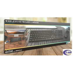 COMBO TECLADO MOUSE INALAMBRICO NEGRO VIVITAR
