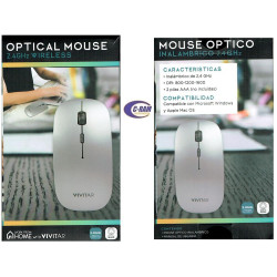 Mouse Inalámbrico 2 4 Ghz Optico Silver Vivitar