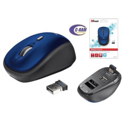 Mouse Inalámbrico Yvi Azul Trust  
