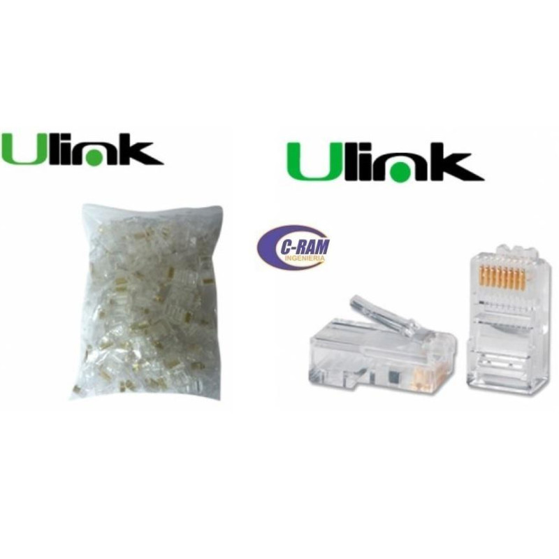 Bolsa Conector RJ45 100 Unidades CAT6 Ulink