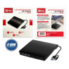 Grabador Lector Externo Dvd/Cd  USB-A y USB-C 3 0