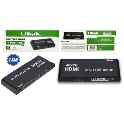 Splitter Hdmi 1x4 Resolución 4K Video 3D Ulink