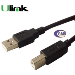 Cable USB 2 0 A-B para impresora 1 8 mts Ulink
