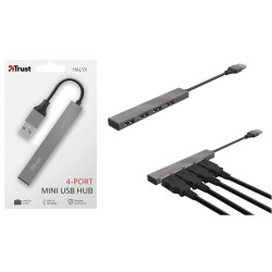 MINI HUB USB 2 0 A 4 PUERTOS USB HALYX TRUST