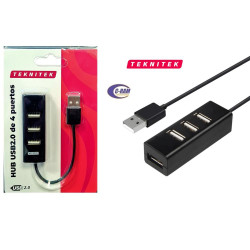 Hub USB 2 0 de 4 puertos 10 Cm Teknitek