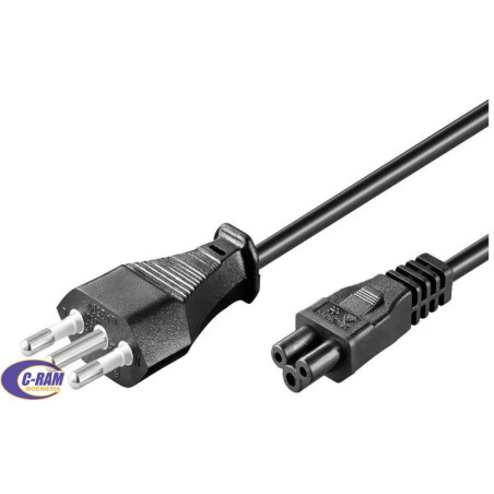 Cable de Poder Trebol Macho-Hembra 1 8mts 