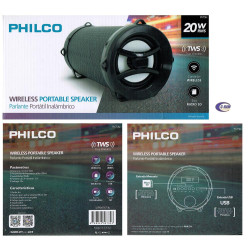 Parlante Bazooka Led portátil Bluetooth Philco