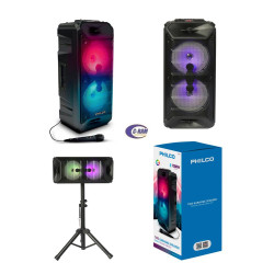 Parlante Karaoke Bt Doble 6 5 Pulgada 760Bk Philco