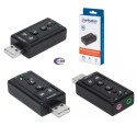 Conversor Adaptador USB a Tarjeta Sonido Externa 