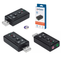 Conversor Adaptador USB a Tarjeta Sonido Externa 