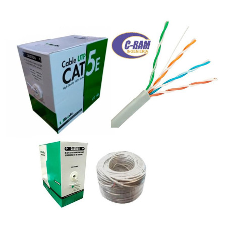 Bobina Cable de RED Cat5E 4x2x0 48mm  305Mts Ulink