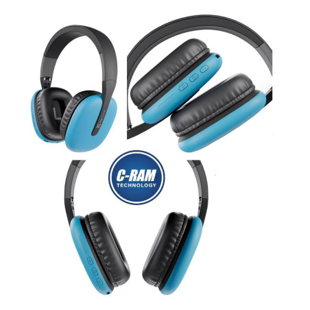 Audífonos Bluetooth 8Hrs Zound Tune Ligero Azul 