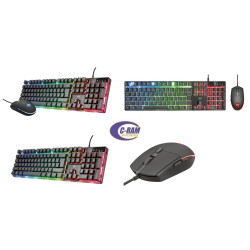Kit Teclado y Mouse Trust GXT 838 Azor  Game Mode
