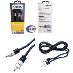 Cable de audio coaxial RCA a RCA de 1 8 mts