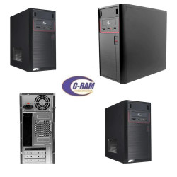 Gabinete Micro ATX Negro/Azul 2USB 2 0 600W Xtech 
