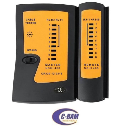 Tester Para Cable De Red Utp Conexión Rj45 